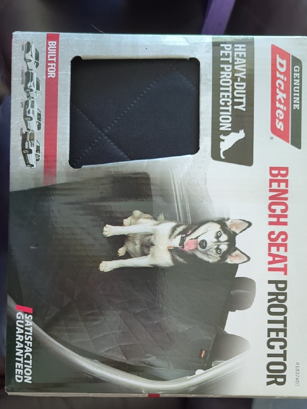 Dickies Black Bench Seat Protector for Pets